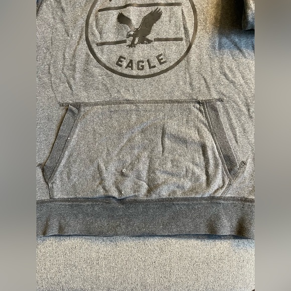Men’s American Eagle Hoodie Sweatshirt Grey Size Small - Picture 3 of 8